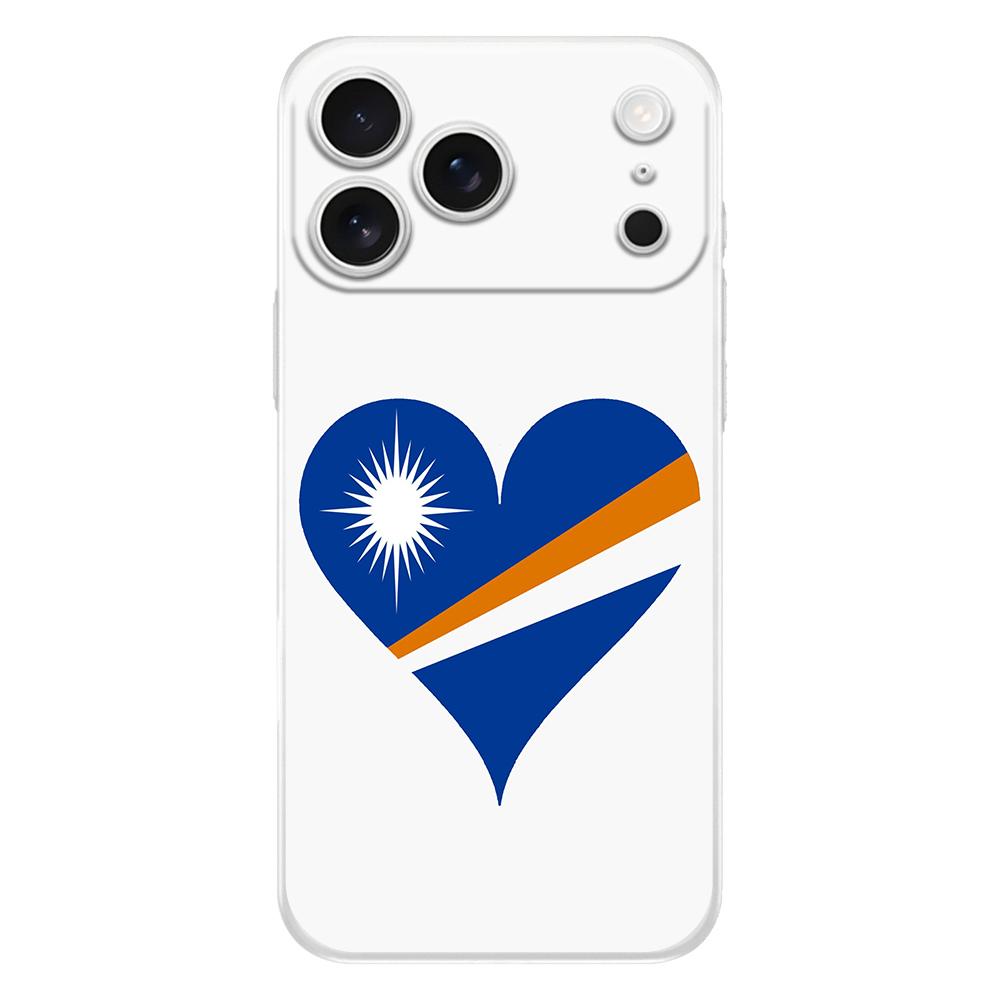 Мягкий прозрачный чехол для телефона для iPhone 17 Air 16E 16 11 15 14 Pro MAX 12 13 7 8 Plus SE Пасхальный чехол Защита Флаг Маршалловых островов