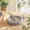 Small Bird Pet Supplies Pumice Food Bowl, 2-in-1 Stone Feeder Water Dish, Parakeet Bowl Birdcage with Screw Mount for Parakeets Finches Canaries