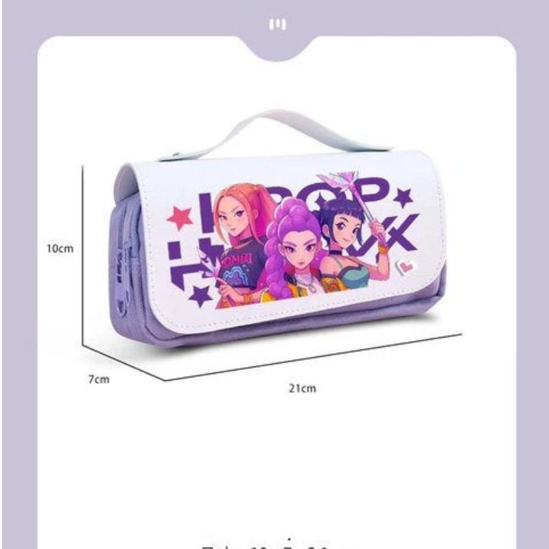 K-Pop Witch Group Pencil Case—Cute Stationery Case, Large Capacity Student Pencil Case, Cartoon Design