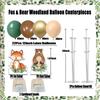 Woodland Balloon Stand Kit and Animals Centerpieces, 2 Set Table Stand Holder with 22 Balloons, Fox and Bear, Deer and Raccoon cutout, Wild one 1st