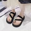 Fashion Thick Women's Slippers and Ladies Sandals Outside Clappers Slides Vip Elegant Fashionable High Quality New Collection 39 Shoes