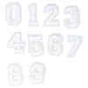 40 Pieces 1.9inch Patches White Applique DIY Numbers 0-9 for Hat