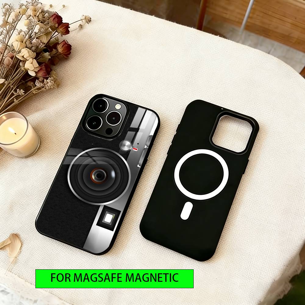 Funny Camera Phone Case For iPhone17,16,15,14,13,12,11 Plus,Pro Magnetic For Magsafe Wireless Charging