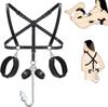 Leather Handcuffs & Ankle Cuffs Bondage Set for Adults | Erotic Restraint Gear