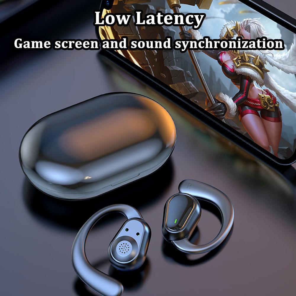 Наушники Bluetooth 5.3 Беспроводные спортивные гарнитуры Наушники с креплением-крючком Водонепроницаемые наушники HiFi Stereo с шумоподавлением для Android iOS Тренировки Спортзал