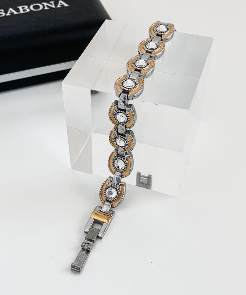 Sabona London 216 Lady Gem Gold Horseshoe Magnetic Bracelet