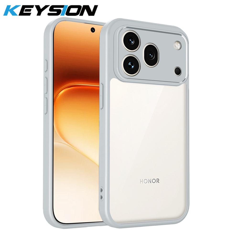 KEYSION Прозрачный чехол для телефона HONOR 600 Pro 5G Мягкий силикон+ПК HD Прозрачная противоударная задняя крышка для Huawei Honor 600