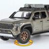 lqbn4 Travel Version 1/24 TOYOTA Tacoma Pickup Alloy Car Model Diecast Metal Off-Road Vehicles Car Model Sound and Light Kids Toy Gift