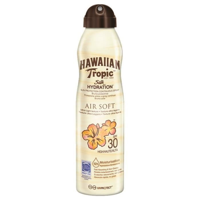 HAWAIIAN TROPIC Brume protectrice Air Soft Silk Hydration - SPF 30 - 177ml