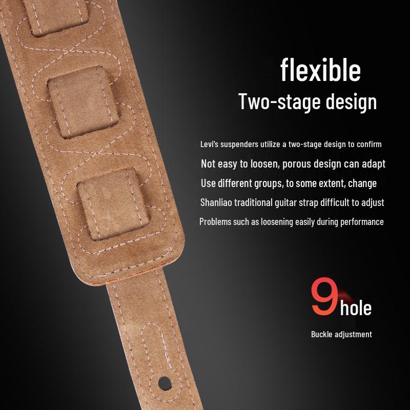 Кожаный гитарный ремень Levy's Li Weisi для электро-, акустической или бас-гитары - MS12/26 Ремень для плеча Rock