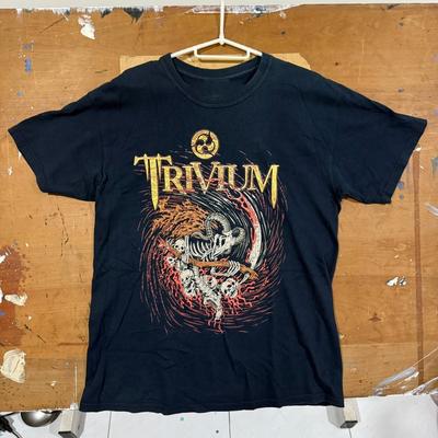 ГОРЯЧИЙ! Футболка унисекс Trivium Band Черный Хлопок Все размеры S-5XL TA752 Футболка унисекс