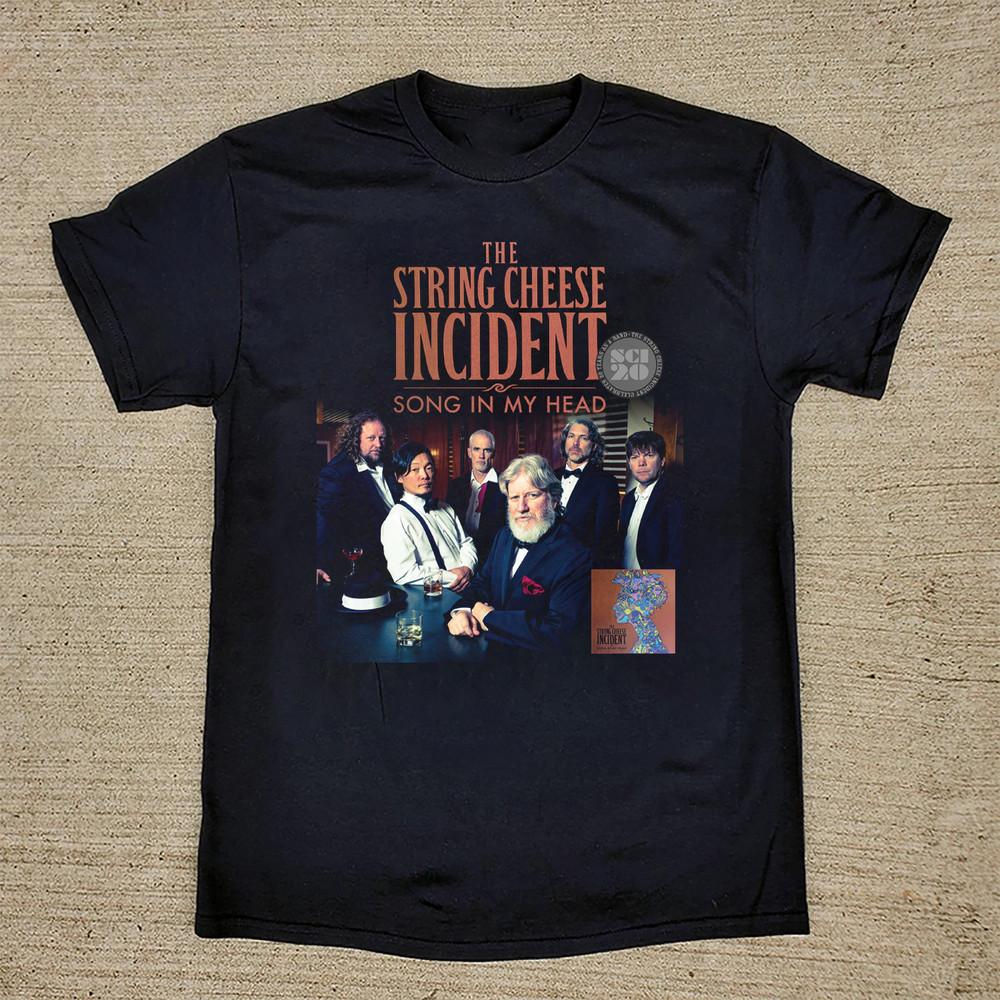 Песня в моей голове – The String Cheese Incident Черная футболка Полный размер S-5XL SN313 Унисекс Футболка