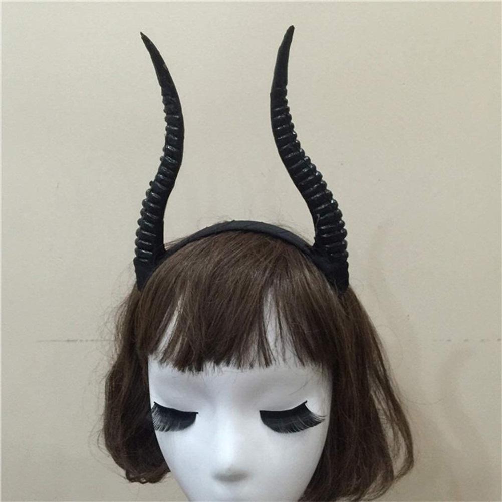 Хэллоуин Женщины Девушки Симуляция Антилопа Длинные Рога Косплей Головной убор DIY Ободок Реквизит для вечеринки