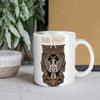 11oz White Ceramic Mug with Glossy Finish and Dual Print Design, Perfect for Coffee, Tea and Daily Relaxing Beverage