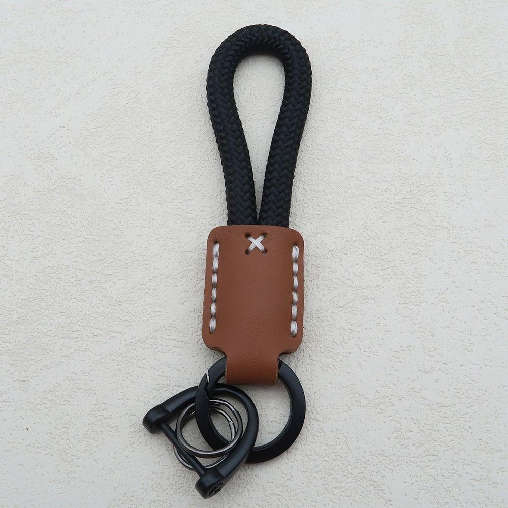 Creative DIY Leather Keychain Handmade Gift Bag Pendant Trendy Car Keychain