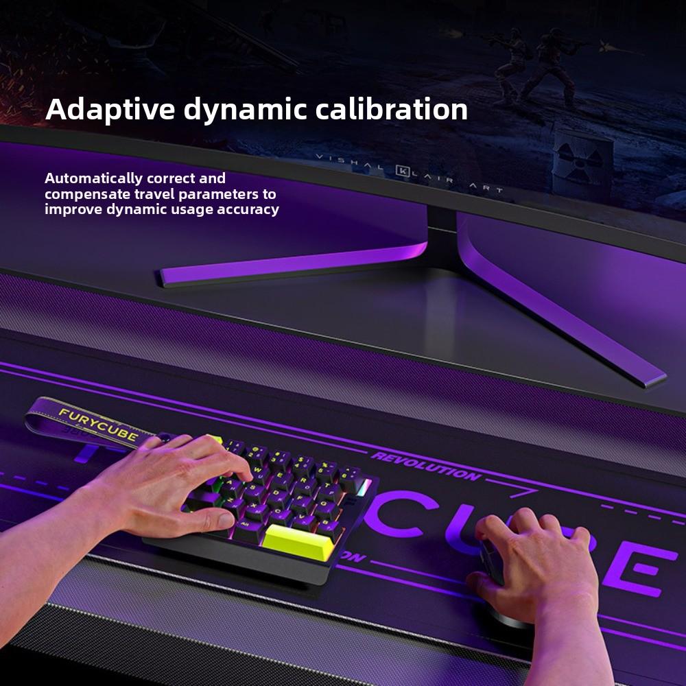 FURYCUBE M30HE Магнитная клавиатура с датчиками Холла Rapid Trigger RT 0,1 мм для Valorant CS2 Apex Игровая механическая клавиатура
