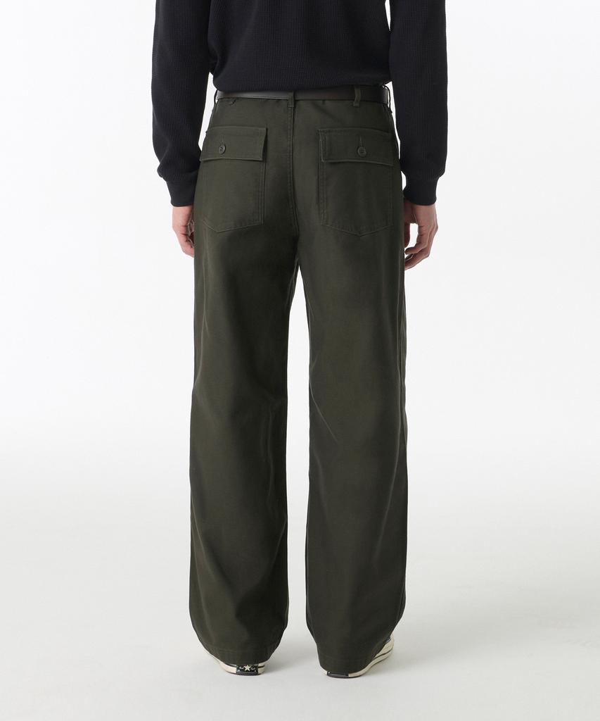 MUSINSA STANDARD Wide Replica Fatigue Pants [Deep Khaki]