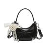Single Purse Bow Shoulder Crossbody Bag With Pearl Pendant For Fashion Daily