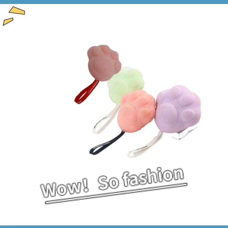 Мягкая губка с мультяшным кошачьим коготью Удобный шарик для ванны Детское мытье тела Детские игрушки для душа Товары для ванной Щетки для ванны