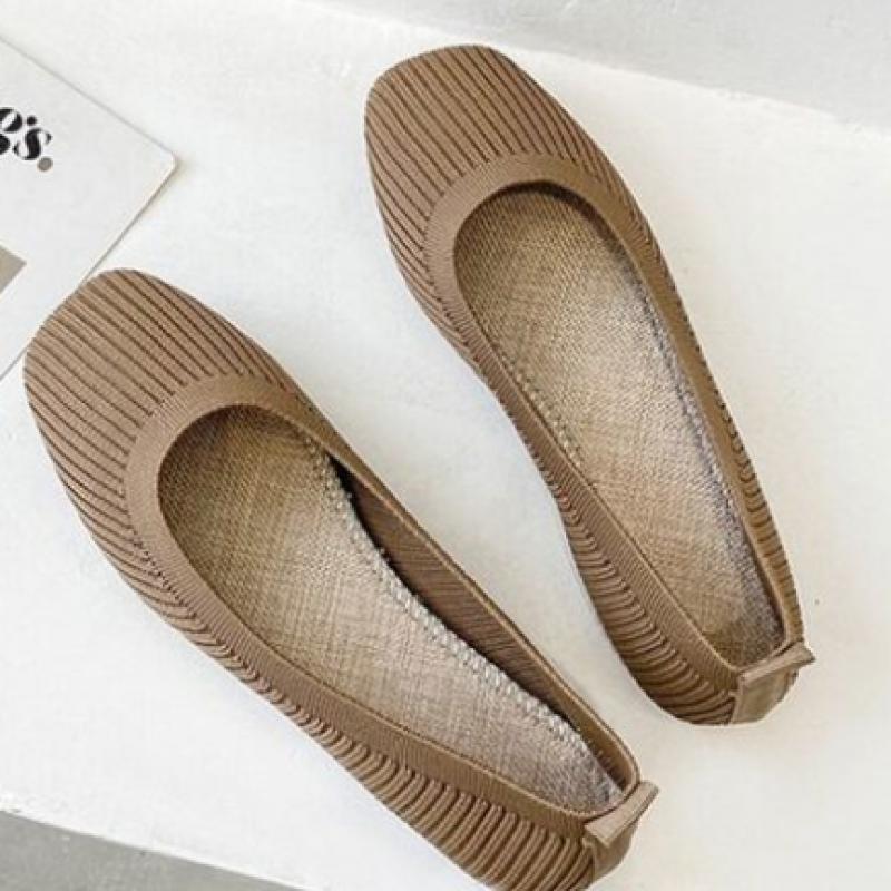 New Arrivals Open Run Women Flat Shoes Comfortable Knitted Pastel