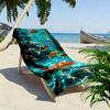 Colorful Koi Fish Underwater Design Beach towel quick-drying for travel outdoor sports jogging beach and swimming