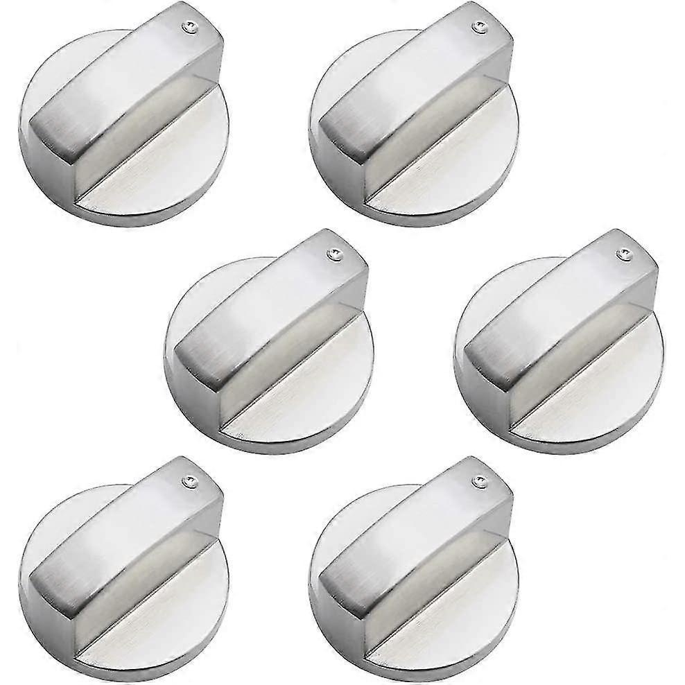 6 Pieces Universal Metal Control Knobs Gas Stove Knob 6mm Universal Control Knobs Stove Knob For Gas Stove Cooker Oven Hob