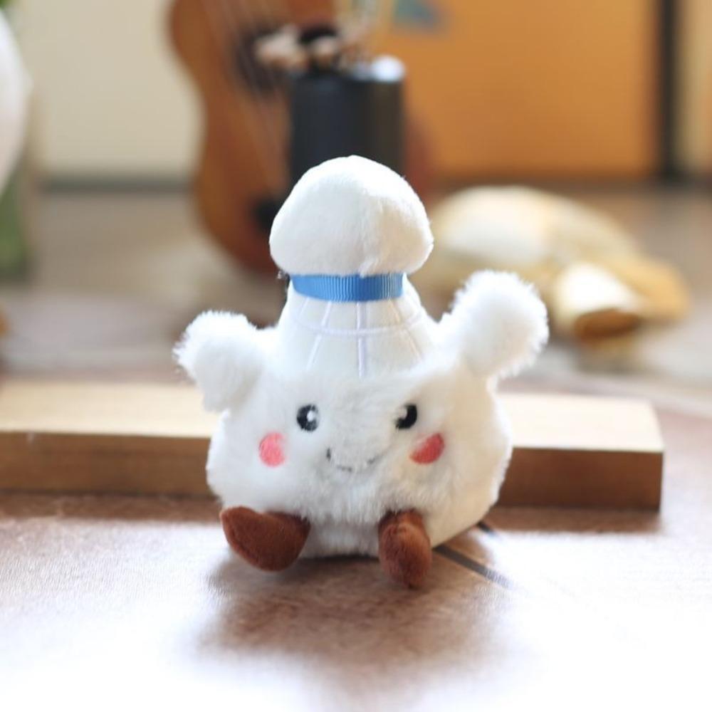 Badminton Baseball Tennis Plush Toys Smiling Face Expression Keychain Birthday Gifts