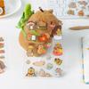 6Sheets/pack Transparent Cute Cartoon Capybara Stickers Kawaii Kids Decals Toys Waterproof DIY Diary Stationery School Supplies