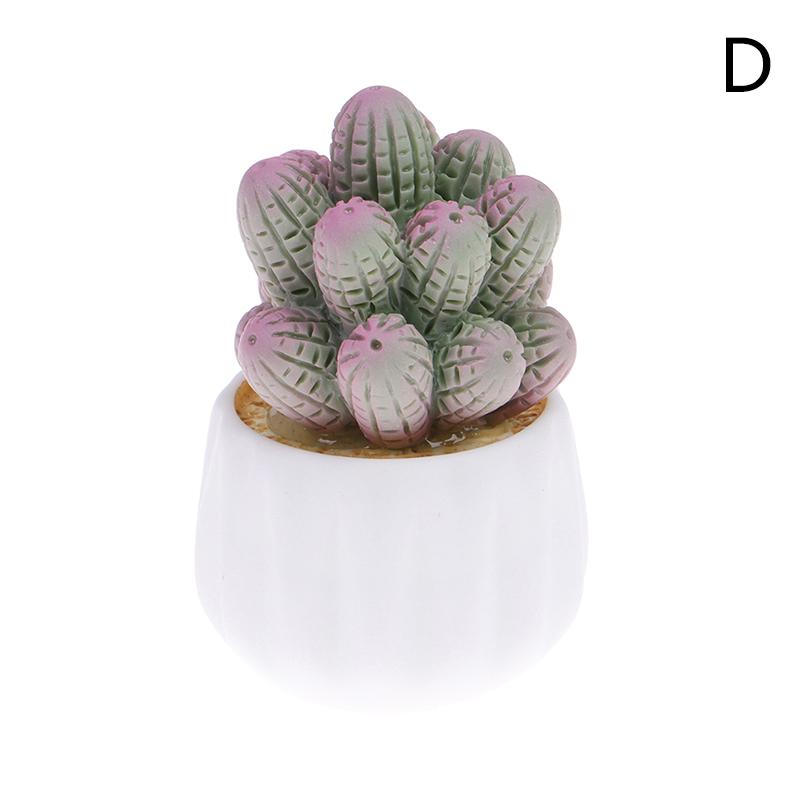 Милое зеленое растение кактус маленький горшечный орнамент гаджет украшение для автомобиля интерьер
