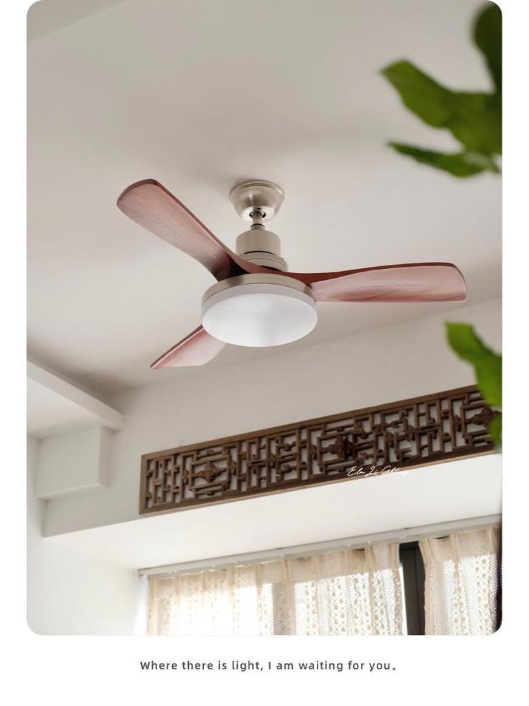 Французский потолочный вентилятор из массива дерева в стиле середины века для дома и ресторана