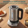Electric Kettle, 1.7L, Fast Boil, 3kW Water Kettle with UK Strix Thermostat, Keep Warm Function, LCD Base, Silver Tone