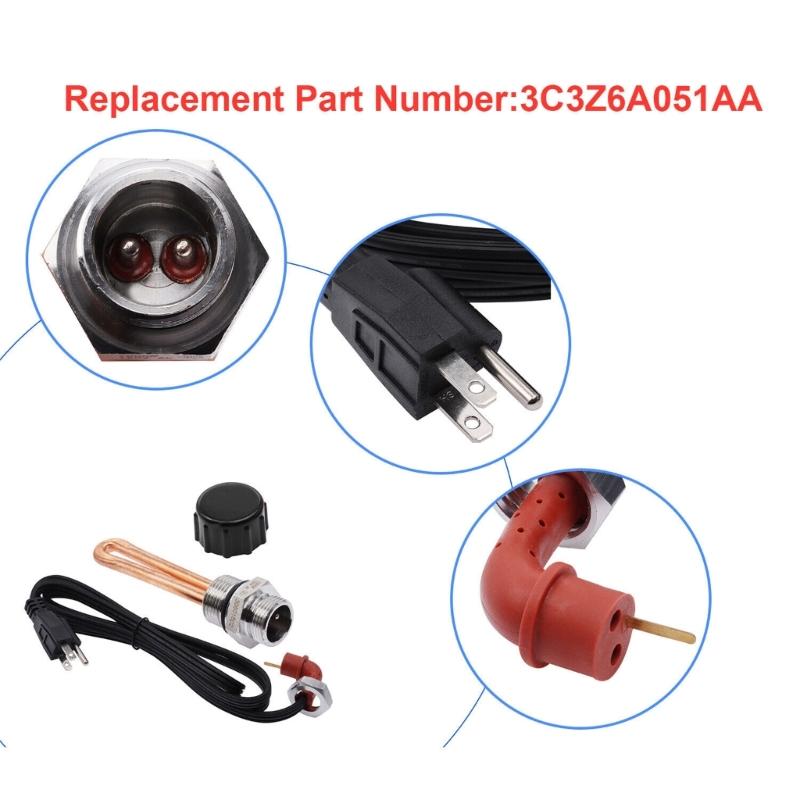 Износостойкий нагревательный кабель блока двигателя предотвращает затвердевание, прочный для F250 F350 F450 F550 7.3L E250 E350 E450 E550