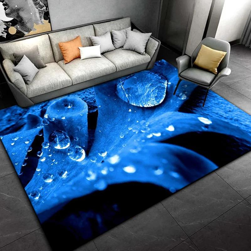 Water Droplet Pattern Rug Abstract Creative Art Carpet Living Room Bathroom Floor Mat Yoga Mats Bedroom Home Decor Doormat