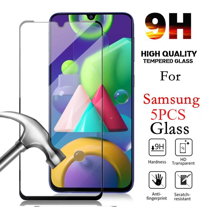 5 ШТ Защитное стекло для экрана Samsung Galaxy Note 20 Note 10 S10 Lite M51 M31S M31 M30 M40 M01 Core с полным покрытием, закаленное стекло, защитная пленка для камеры