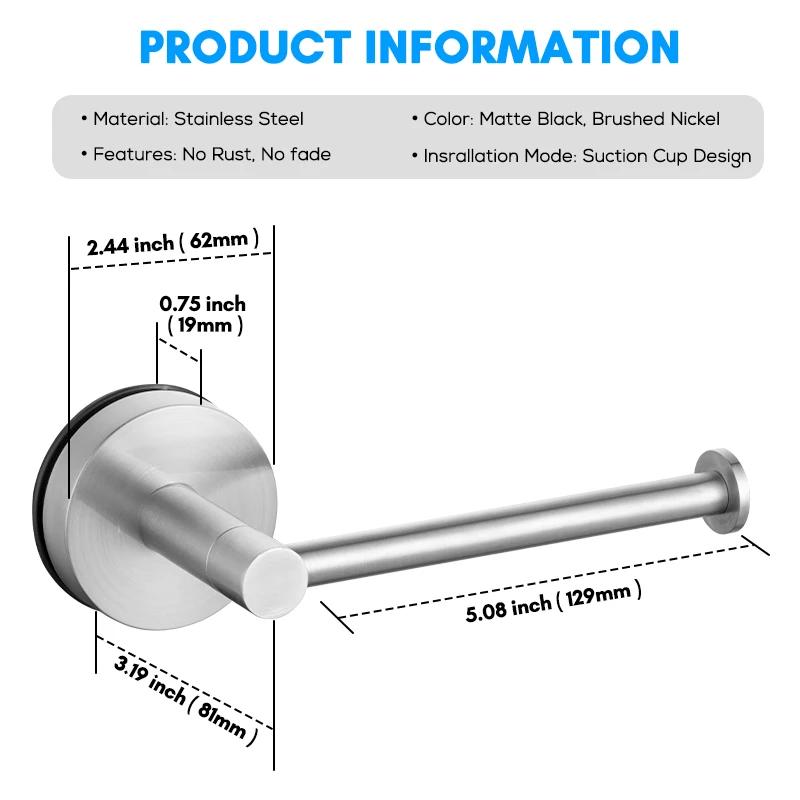 Органайзер-держатель для туалетной бумаги, настенный, для хранения, многоразовый, для кухни, ванной комнаты, без сверления, диспенсер для салфеток и полотенец, нержавеющая сталь