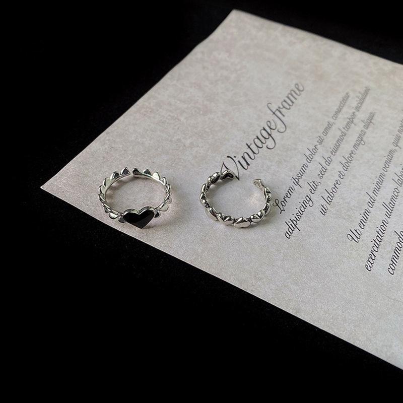 iF ME Ретро Мода Сердце Вышивка Кольцо Набор Капельное Масло Сердце Кольца Женщины Ювелирные Аксессуары