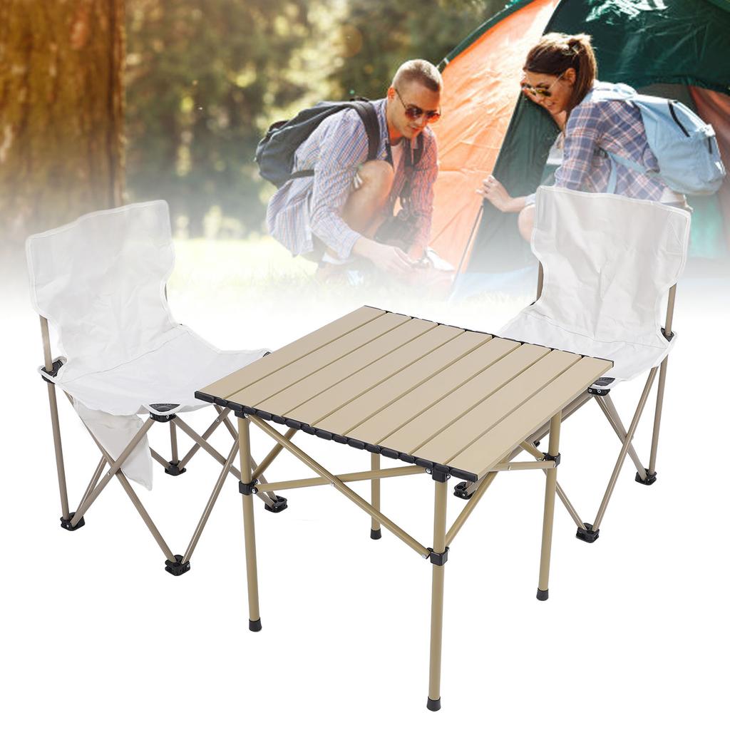 Набор стульев для кемпинга, переносной складной квадратный стол из алюминиевого сплава с высокой нагрузкой