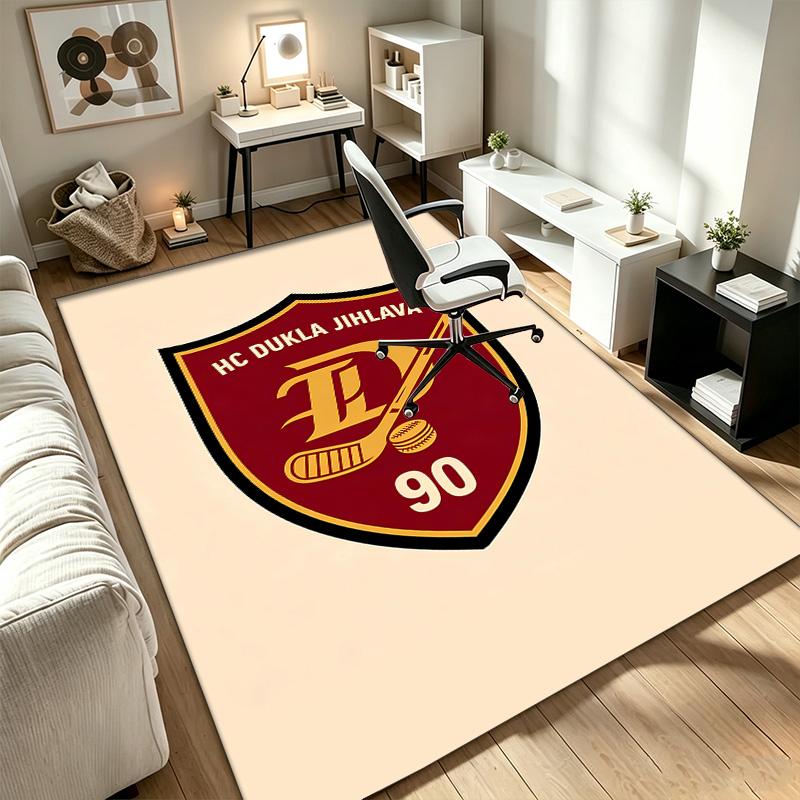 HC Dukla Jihlava A rug suitable for office chair areas living rooms and computer desks perfect for home offices and an ideal holiday gift