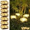 Solar Street Garden Ice Brick Lamp Outdoor Waterproof Stair Step Paver Lamp for Yard Patio Tree Lawn Garden Decoration