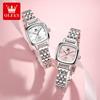 OLEVS 5675 Watches For Women Stainless Steel Elegant Square Quartz Watch Waterproof Luminous Ladies Watches Gifts Box Reloj