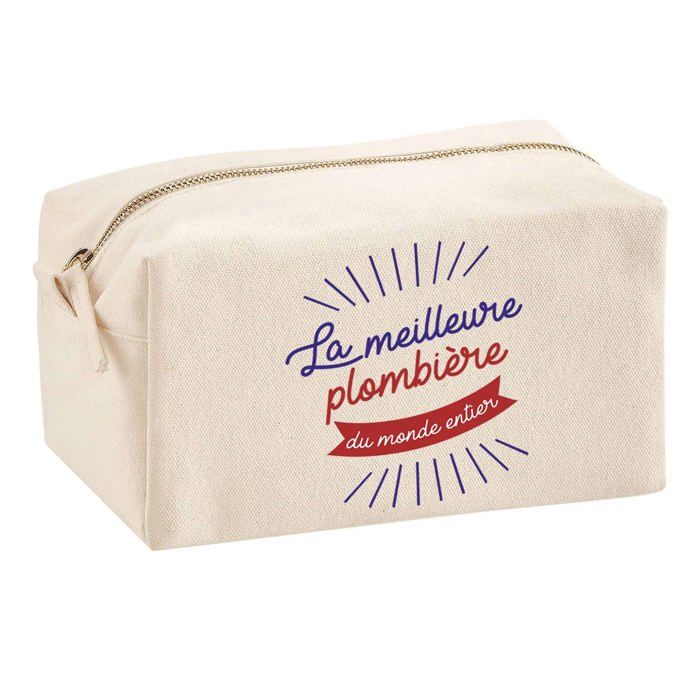 Trousse multifonction Plombière Meilleure du Monde Cadeau Anniversaire Collègue Idée Original | Trousse Scolaire Fournitures Bureau