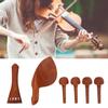 1Set Jujube Wood Violin Parts 4 4 Fittings Chinrest Pegs Tailpiece Tunners Endpin