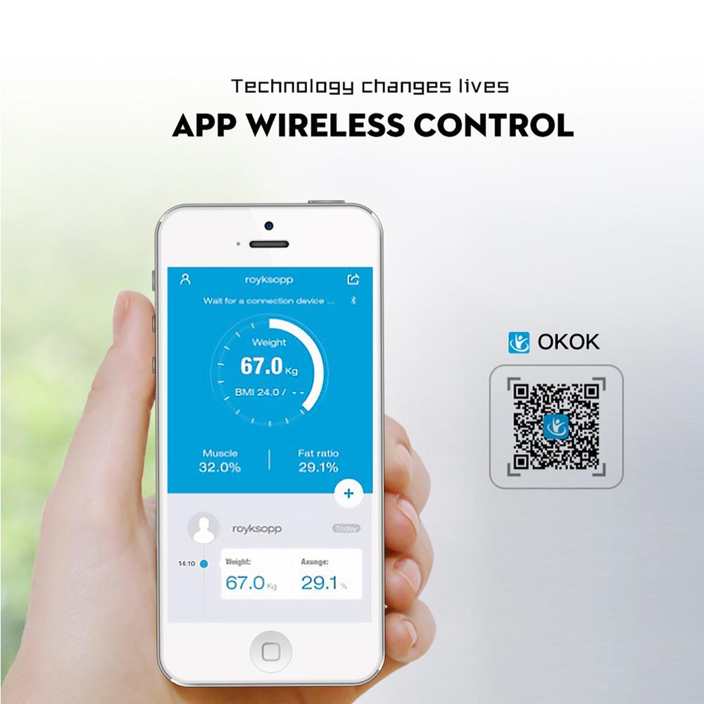 Bluetooth умные напольные весы для ванной комнаты, цифровые весы для измерения жира, автоматический монитор веса тела с приложением, весы для фитнеса и здоровья