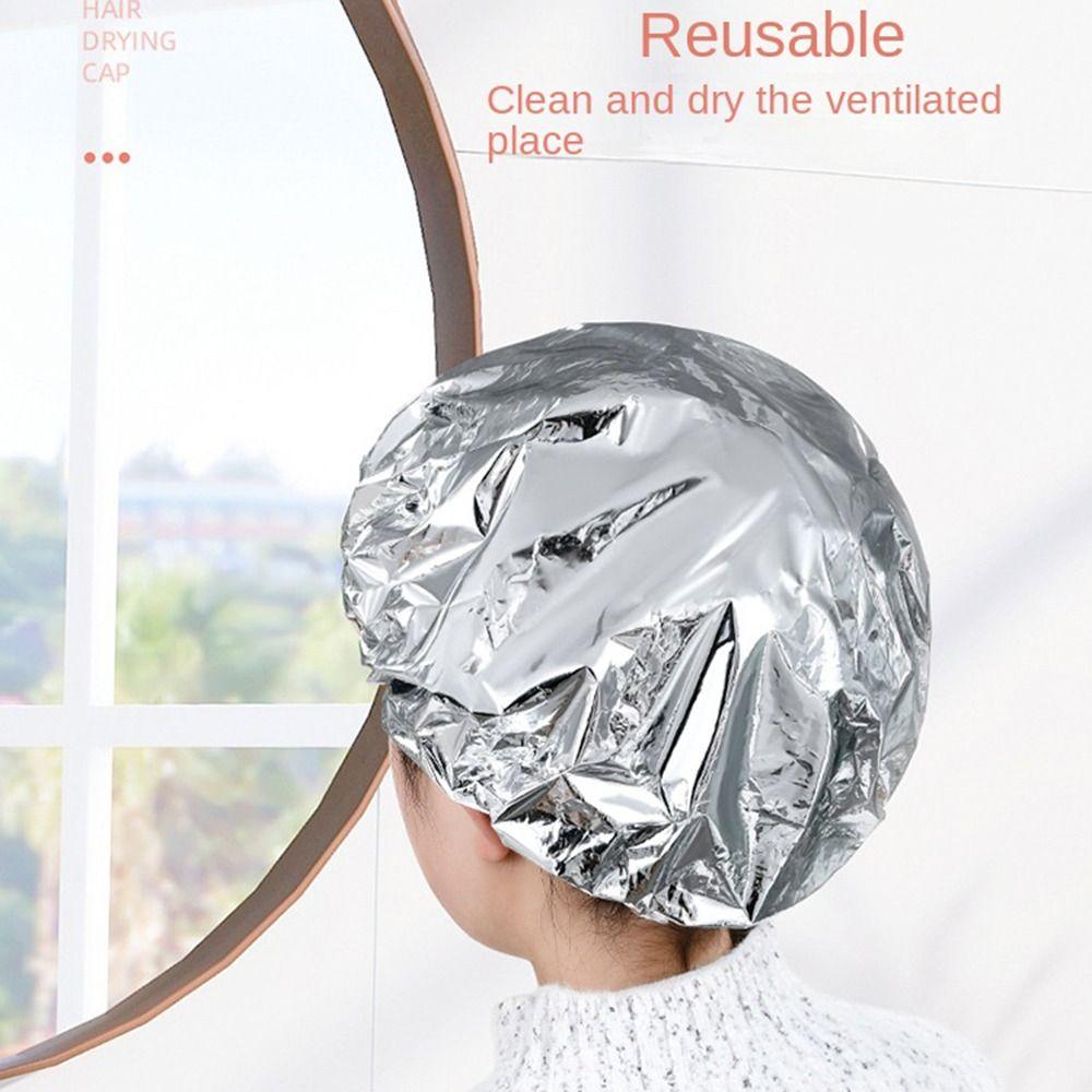 Deep Conditioning Salon Dyeing Cap Women Shower Cap Bathing Hat Aluminum Foil Cap Hair Care Tool