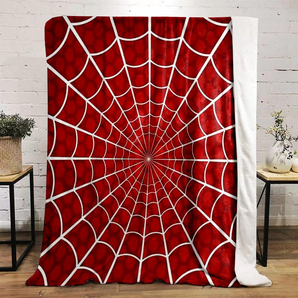 Red Web Pattern Warm blanket Design, Modern Style Flannel blanket for bedroom, living room, sofa, and nap.