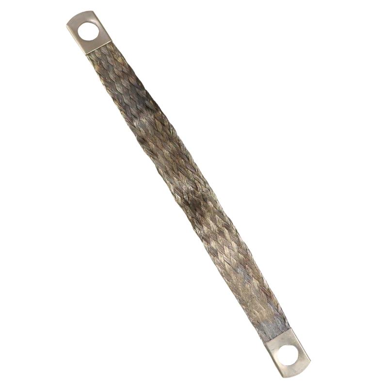 Ground wire mesh FI-10mm length 210mm copper braid universal nickel plated premium ELMOT