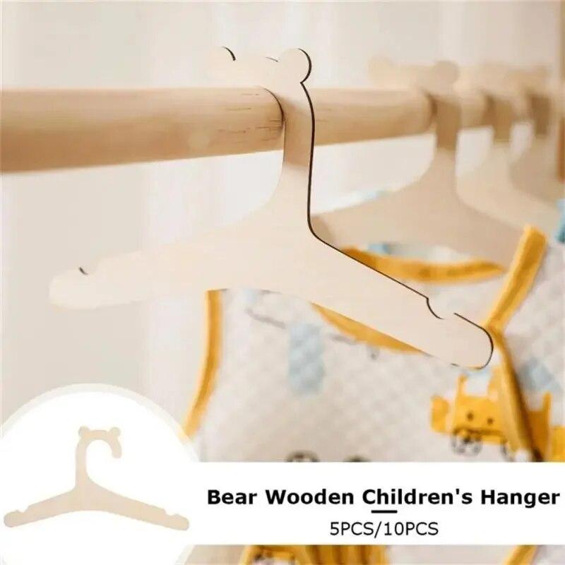 10PCS/5PCS Room Baby Hanger Wooden Decor Girls Rack 5/10pcs Home Present Nursery Princess Clothes For Creative Kids Present
