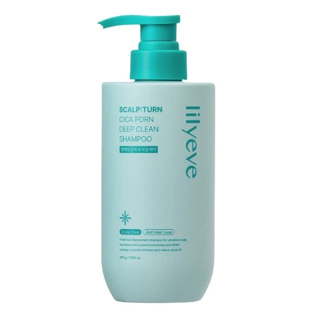 LILYEVE Шампунь для глубокого очищения кожи головы Scalp Turn Cica PDRN 500 г