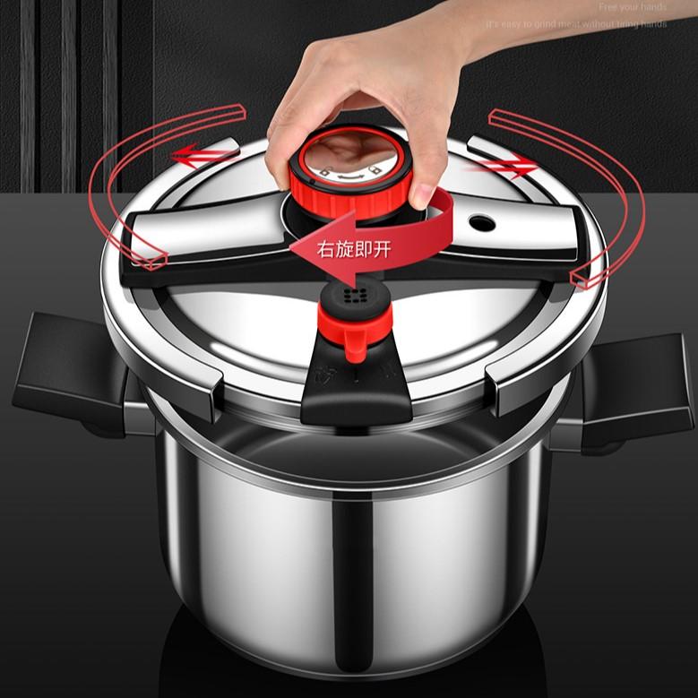 Pressure Cooker,6L Kitchen Pressure Cooker,Suitable for Induction and Stove-top,304 Stainless Steel Cookware with Easy Opening Closing Lid