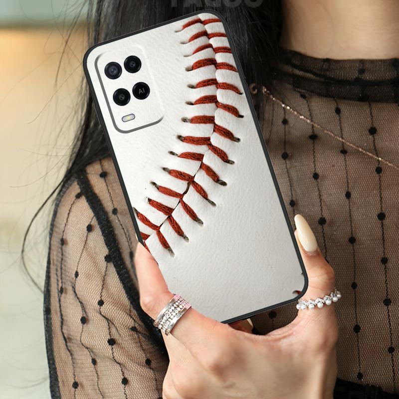 Baseball Case For Oppo A5 Pro A15 A17 A57 A77 A18 A38 A58 A78 A98 A94 A74 A54 A40 A60 A80 A96 A76 A16